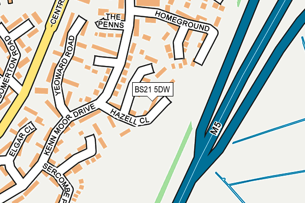 BS21 5DW map - OS OpenMap – Local (Ordnance Survey)