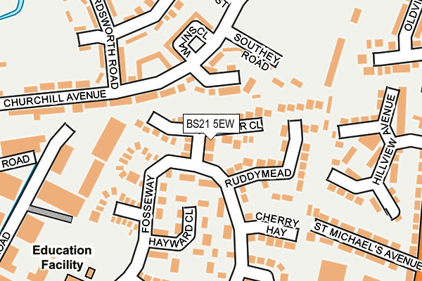 BS21 5EW map - OS OpenMap – Local (Ordnance Survey)
