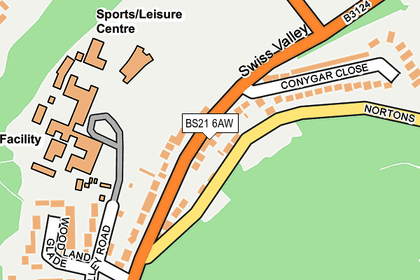 BS21 6AW map - OS OpenMap – Local (Ordnance Survey)