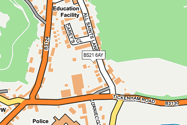 BS21 6AY map - OS OpenMap – Local (Ordnance Survey)