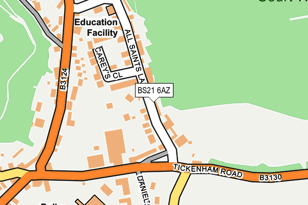 BS21 6AZ map - OS OpenMap – Local (Ordnance Survey)