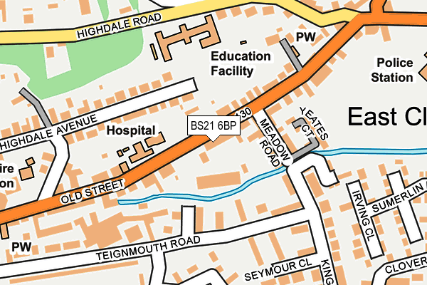 BS21 6BP map - OS OpenMap – Local (Ordnance Survey)