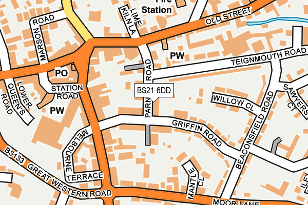 BS21 6DD map - OS OpenMap – Local (Ordnance Survey)