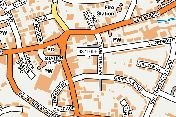 BS21 6DE map - OS OpenMap – Local (Ordnance Survey)