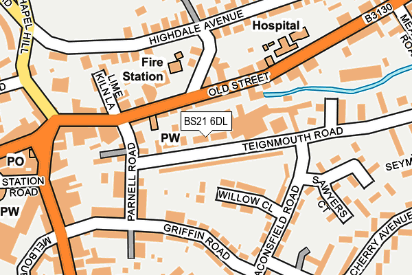 BS21 6DL map - OS OpenMap – Local (Ordnance Survey)