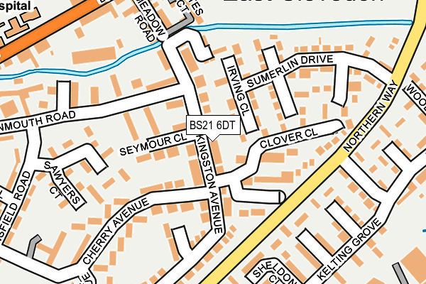 BS21 6DT map - OS OpenMap – Local (Ordnance Survey)