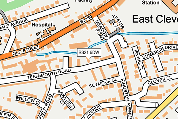 BS21 6DW map - OS OpenMap – Local (Ordnance Survey)