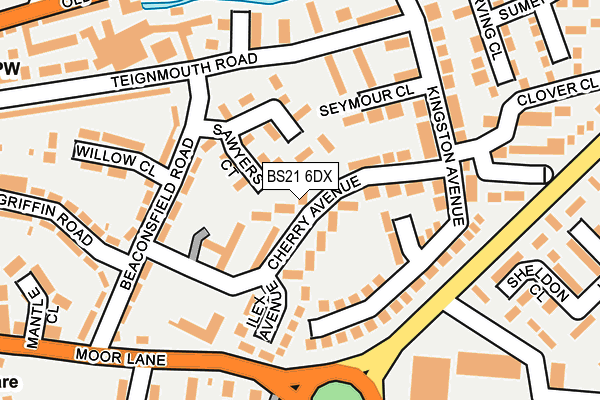 BS21 6DX map - OS OpenMap – Local (Ordnance Survey)