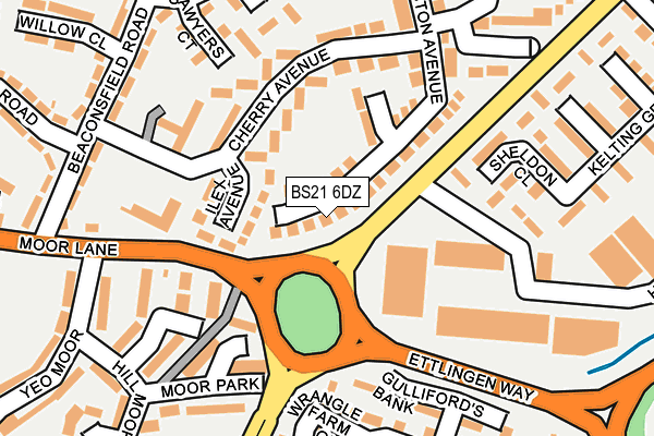 BS21 6DZ map - OS OpenMap – Local (Ordnance Survey)