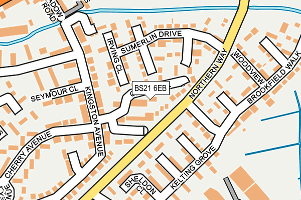 BS21 6EB map - OS OpenMap – Local (Ordnance Survey)