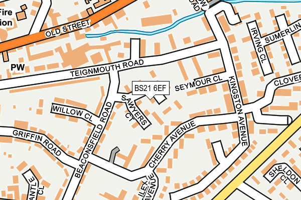 BS21 6EF map - OS OpenMap – Local (Ordnance Survey)