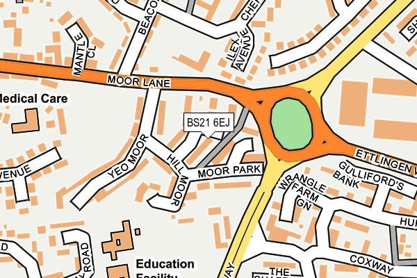BS21 6EJ map - OS OpenMap – Local (Ordnance Survey)