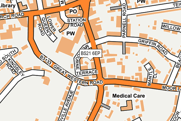 BS21 6EP map - OS OpenMap – Local (Ordnance Survey)