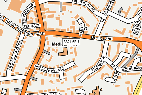 BS21 6EU map - OS OpenMap – Local (Ordnance Survey)