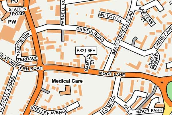 BS21 6FH map - OS OpenMap – Local (Ordnance Survey)