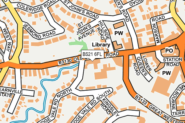 BS21 6FL map - OS OpenMap – Local (Ordnance Survey)