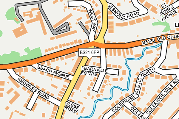 BS21 6FP map - OS OpenMap – Local (Ordnance Survey)