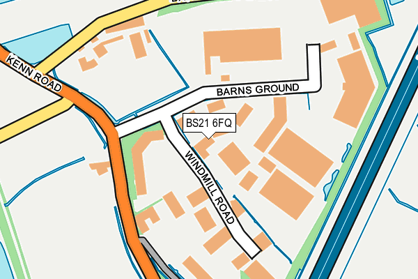 BS21 6FQ map - OS OpenMap – Local (Ordnance Survey)