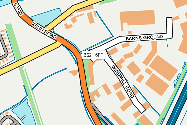 BS21 6FT map - OS OpenMap – Local (Ordnance Survey)