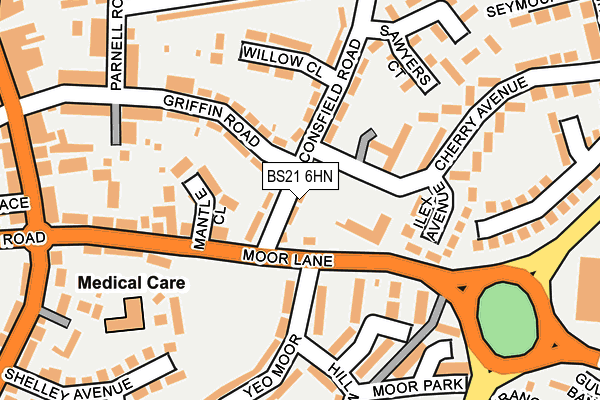 BS21 6HN map - OS OpenMap – Local (Ordnance Survey)