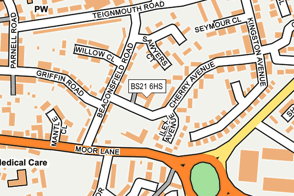 BS21 6HS map - OS OpenMap – Local (Ordnance Survey)