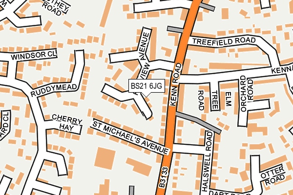 BS21 6JG map - OS OpenMap – Local (Ordnance Survey)