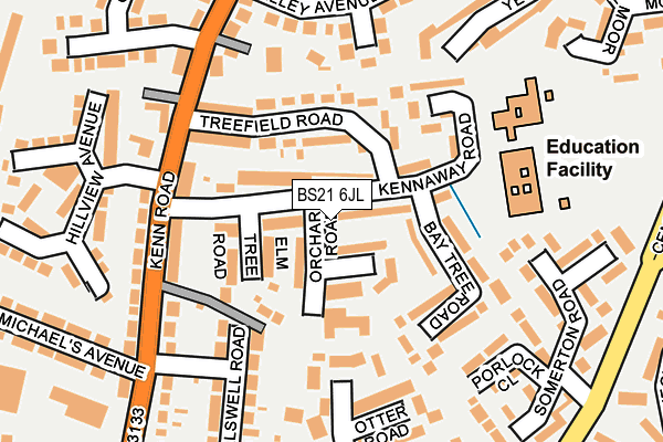 BS21 6JL map - OS OpenMap – Local (Ordnance Survey)