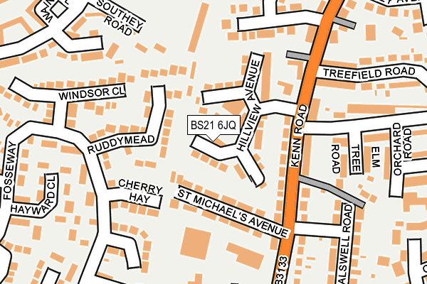 BS21 6JQ map - OS OpenMap – Local (Ordnance Survey)