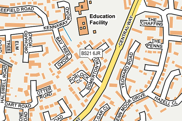 BS21 6JR map - OS OpenMap – Local (Ordnance Survey)