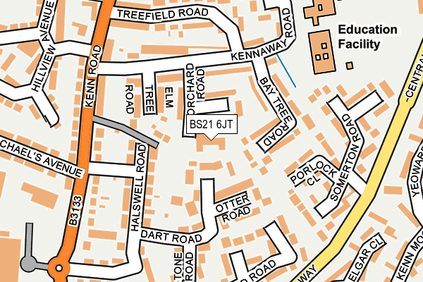 BS21 6JT map - OS OpenMap – Local (Ordnance Survey)