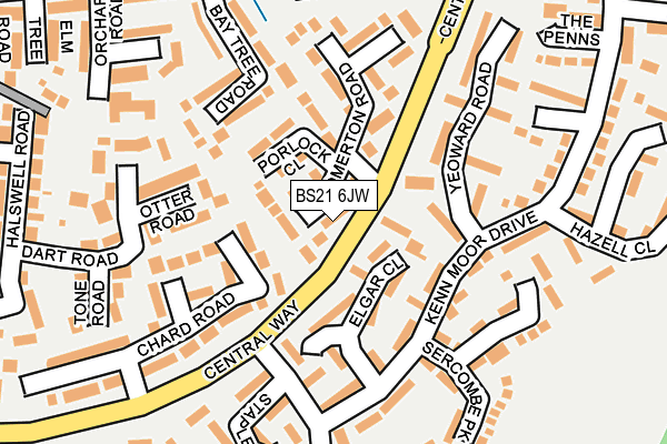 BS21 6JW map - OS OpenMap – Local (Ordnance Survey)