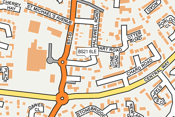 BS21 6LE map - OS OpenMap – Local (Ordnance Survey)