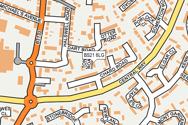 BS21 6LG map - OS OpenMap – Local (Ordnance Survey)