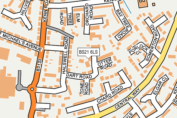 BS21 6LS map - OS OpenMap – Local (Ordnance Survey)