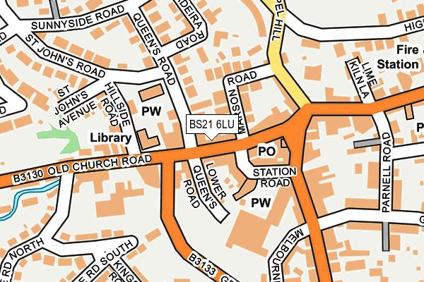 BS21 6LU map - OS OpenMap – Local (Ordnance Survey)
