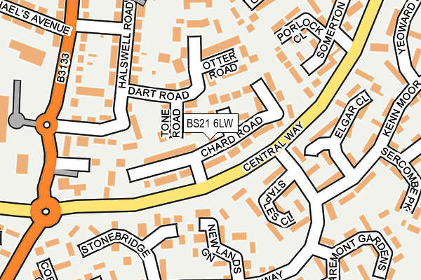 BS21 6LW map - OS OpenMap – Local (Ordnance Survey)
