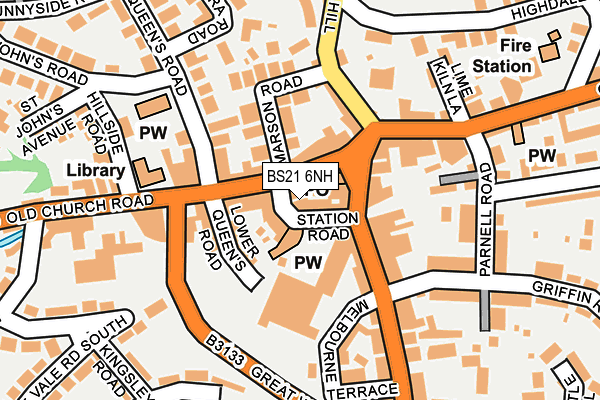 BS21 6NH map - OS OpenMap – Local (Ordnance Survey)
