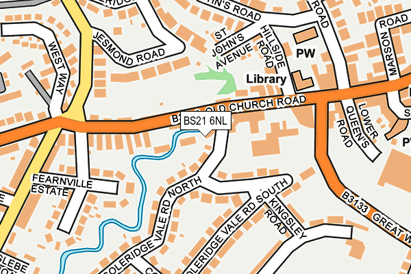 BS21 6NL map - OS OpenMap – Local (Ordnance Survey)