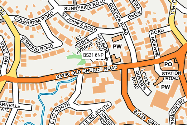 BS21 6NP map - OS OpenMap – Local (Ordnance Survey)