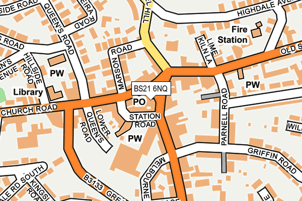 BS21 6NQ map - OS OpenMap – Local (Ordnance Survey)