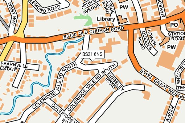 BS21 6NS map - OS OpenMap – Local (Ordnance Survey)