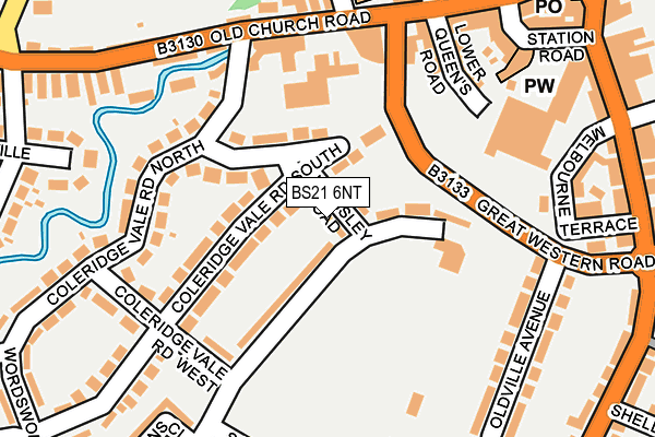 BS21 6NT map - OS OpenMap – Local (Ordnance Survey)