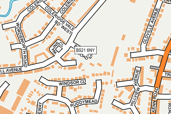 BS21 6NY map - OS OpenMap – Local (Ordnance Survey)