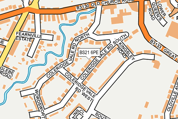 BS21 6PE map - OS OpenMap – Local (Ordnance Survey)
