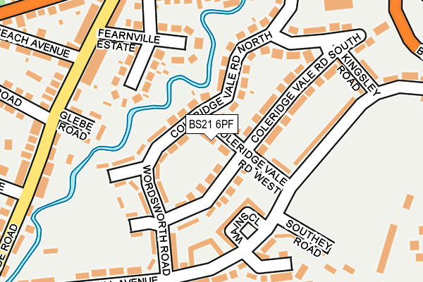 BS21 6PF map - OS OpenMap – Local (Ordnance Survey)