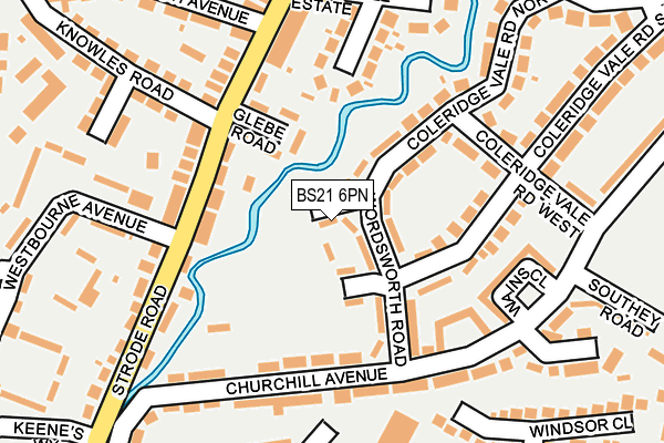 BS21 6PN map - OS OpenMap – Local (Ordnance Survey)