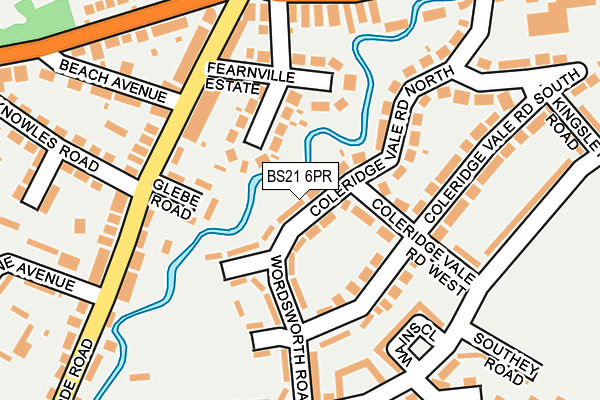 BS21 6PR map - OS OpenMap – Local (Ordnance Survey)