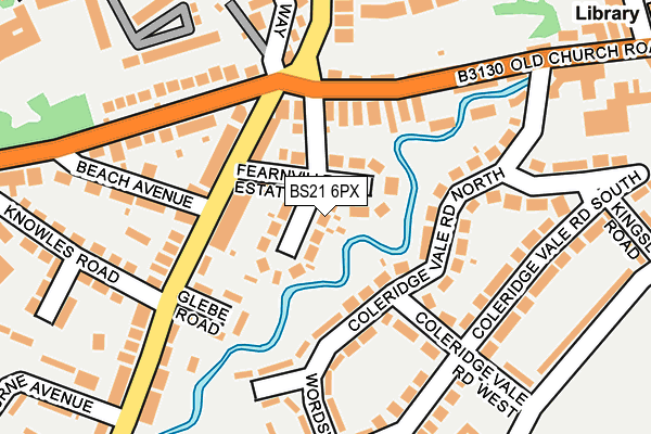 BS21 6PX map - OS OpenMap – Local (Ordnance Survey)