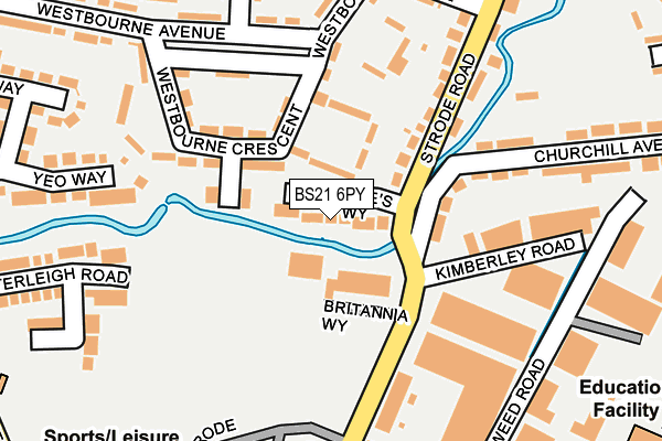 BS21 6PY map - OS OpenMap – Local (Ordnance Survey)