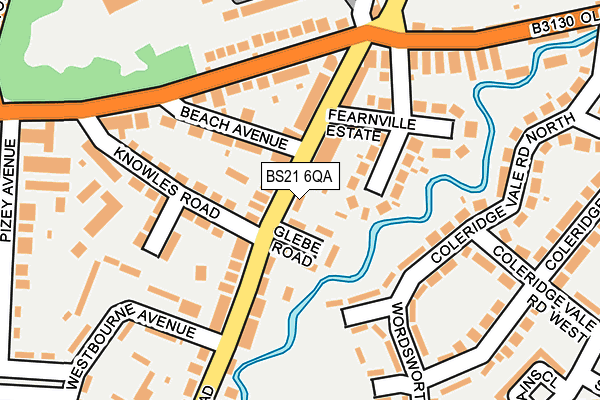 BS21 6QA map - OS OpenMap – Local (Ordnance Survey)